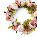 Miniatyrbild 3 av 7: Pionkransar för ytterdörr konstgjord vår sommar blomma dörrkrans höstkransar för utomhusbröllop vägg hemkrans dekor