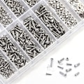 Miniatyrbild 4 av 7: 1100-delad glasögon skruvreparationsset, urmakarskruvreparationsset, miniläsglasögon skruvar, muttrar, skruvar, ersättningsset, sortiment med skruvmejslar