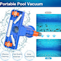 Miniatyrbild 3 av 5: Pool dammsugare set pool skimmer håv golvdammsugare med teleskopstång; poolrengöring golvdammsugare pool håv pool