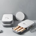 Miniatyrbild 5 av 8: Äggorganisatör för kylskåp, Äggförvaringslåda för kylskåp med anti-krossdesign och ventilerande funktioner, Premiummaterial säkerställer säkerhet och