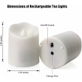 Miniatyrbild 5 av 5: Uppladdningsbara Flamfria Ljus Batteridrivna Med Timerfunktion, Varmvita LED-ljus Äkta Vax Realistisk Flammsimulering För Bröllop