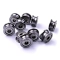 Miniatyrbild 3 av 7: Djupt spårade kullager, U624ZZ4 20-pack metallförseglade kullager U-formade kabelstyrningar 4 x 13 x 7 mm
