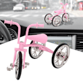 Miniatyrbild 1 av 8: Rosa Look Leksak Tricykel Modell Simulerad Design Tricykel Prydnad Slitstark Legering DIY Leksak Tricykel Prydnad för Samla