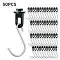 Miniatyrbild 1 av 5: 50 st växthus krokar hängare växthus twist clips växthus fixering clips med krok för utomhus trädgård hängande växter