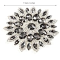 Miniatyrbild 8 av 8: Eleganta påsybara strasstenar, högkvalitativt glasmaterial med platt baksida, högprecisionssektion för DIY-hantverksprojekt Transparent Grå Silver