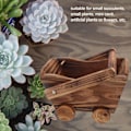 Miniatyrbild 6 av 8: Blomkruka Trävagn Robust Hållbar Träskottkärra Design Multifunktionell Inomhus Växtställ för Suckulent Blomma