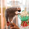 Miniatyrbild 7 av 8: Papegoja Foder Slit Leksak Jul Sola Bollar Fågel Foder Hängande Leksaker för Nymfparakit Parakit Conure