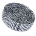 Miniatyrbild 2 av 2: 8 rader självhäftande strassnät rulle tejp bröllop hemfest dekor wrap silver