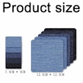 Miniatyrbild 6 av 6: Stryklappar för bred användning, Klippbara denimtyglappar, Trendig design för gör-det-själv-klädreparation