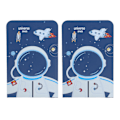 Miniatyrbild 6 av 8: Matchande Bokstöd, Trä Bokstöd för Barn Astronaut-mönster, För Pojkar Flickor Barnkammare Eller Sovrum, Släta Kanter Halkfri Design, Tvåpack