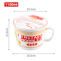 Miniatyrbild 5 av 5: Japansk kreativ keramisk skål snabbnudlar skål blandning ramen skål