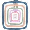 Miniatyrbild 1 av 6: 5-pack rektangulära broderiram, fyrkantiga broderiram, korsstygnsram, sömnadsverktyg för hantverk, praktisk sömnad (flerfärgad)
