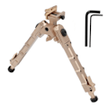 Miniatyrbild 2 av 8: Aluminiumlegering Skytte Bipod Teleskopisk Snabbfäste Bipod för Utomhusjakt Skytte Guld