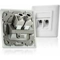 Miniatyrbild 5 av 5: 12x Modul Keystone CAT 6a Jack - Blindad STP-kontakt RJ45 Installation Snap-In Montering Kabel Rå CAT 500Mhz 10GBit/s