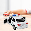 Miniatyrbild 2 av 8: Interaktiv Polisbilsleksak För Fantasifull Lek, Friktionsdrivna Hjul Säkerställer Oändligt Kul