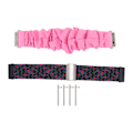 Miniatyrbild 2 av 8: Flätat nylonklockarmband i rostfritt stål med spänne, 4 fjäderstångsersättning, scrunchie-klockarmband för Fitbit Versa
