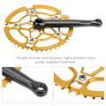 Miniatyrbild 5 av 8: BCD130mm cykelvevarm i aluminiumlegering 47T enkelhastighetskedjehjul tillbehör guld