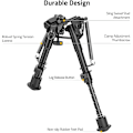 Miniatyrbild 4 av 7: Mångsidig Gevärs Bipod, Flygplansklassad Aluminium Snabb Utfällbar Bipod med Icke-Rostande Svart Anodiserad Finish för Picatinny Rail Gevär (6-9 Tum)