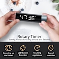 Miniatyrbild 2 av 5: Magnetisk digital kökstimer, Cuisine Alarm Cook Lcd Hd, Timer, Äggtimer med roterande knappjustering, Idealisk för matlagning, matlagning, studier,