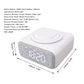 Miniatyrbild 8 av 8: Bluetooth-högtalare väckarklocka USB Bluetooth-högtalare med digital väckarklocka trådlös laddare FM-klockradio sänglampa