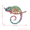 Miniatyrbild 6 av 8: Brosch Fashion Design Anole Look Fint utförande Vackert utseende Lätt Brosch PinGrön