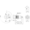 Miniatyrbild 3 av 8: 10 st Nyckelströmbrytare Fat Metall ONOFF Strömspärr Rostfritt Stål med Nyckelmutter 12mm AC DC220V (Enkel Dragning)