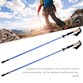 Miniatyrbild 8 av 8: 2-pack hopfällbara vandringsstavar set utomhus promenader klättring alpenstocks hopfällbar aluminiumlegering blå