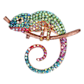 Miniatyrbild 2 av 8: Brosch Fashion Design Anole Look Fint utförande Vackert utseende Lätt Brosch PinGrön