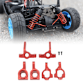 Miniatyrbild 1 av 8: Metall RC Bil Uppgradering Delar Styrkopp Bakre Navbärare C-formad Säte Set för LOSI 1/10 22S 2WD Röd