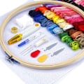 Miniatyrbild 5 av 9: Broderikit, Broderikorsstygnsverktygssats, Broderistartkit inklusive 100 färgade trådar, 5 bambu broderiram