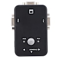 Miniatyrbild 2 av 2: USB 2.0 KVM-switch 2 / 4 portars VGA manuell switchbox videodelningsadapter (2 portar)