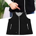 Miniatyrbild 1 av 8: Elektrisk uppvärmd väst 3 temperaturinställningar USB Smart Heating Vest Snabb uppvärmningsjacka för utomhusaktiviteter 2XL