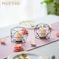 Miniatyrbild 2 av 5: Svart Ljusstake, Metall Geometrisk Tealight-hållare, Pelare Ljusstake Centerpieces för Bröllop Hem Kaffe Bordsdekoration, Ceremoni och Födelsedag,