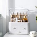 Miniatyrbild 1 av 5: Makeup Organizer Låda Box Bärbar Makeup Förvaring Kosmetisk Organizer Transparent Smyckeskrin Badrum Förvaring