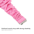 Miniatyrbild 8 av 8: Flätat nylonklockarmband i rostfritt stål med spänne, 4 fjäderstångsersättning, scrunchie-klockarmband för Fitbit Versa