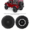 Miniatyrbild 7 av 8: 2PCS 1,9 tum metallfälgar nav och 96 mm gummidäck set för Tamiya CC01 D90 RC bilSvart