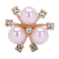 Miniatyrbild 3 av 4: 20 st pärlblommor strass DIY kläder manschett brosch mode smycken accessoarer rosa