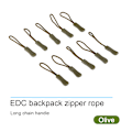 Miniatyrbild 2 av 2: 10x Dragkedjor Dragkedja Rep Dragkedja Ändar Lås Zip Clip Spänne För Väska EDC Armégrön