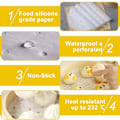 Miniatyrbild 3 av 7: BremerLuft 100-pack Dim Sum-papper Diameter 23 cm som bas för bambuångare, varmluftsfritöser, ångkokare, airfryer-foder, non-stick-beläggning,