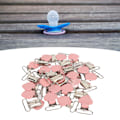 Miniatyrbild 8 av 8: 30 st hängselklämmor rosa 25 mm robusta galvaniserad metall lättviktsspacifierklämmor för sömnad hantverk DIY