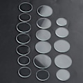 Miniatyrbild 1 av 7: 18 st klockglas platt kristall transparent lins set för klockor tillbehör 16-24,5 mm