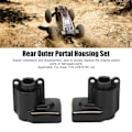 Miniatyrbild 8 av 8: 2PCS Bakre Portal Drivaxel Montering 1/18 RC Modellbil Bakre Mässingskåpa RC Tillbehör för Axial UTB18 Svart