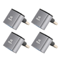 Miniatyrbild 2 av 8: 4stk Rätvinklig USB C till USB Adapter 10Gbps Hög Hastighet 90 Graders Usb Hona till Typ C Hane Adapter för Telefon Laptop