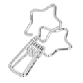 Miniatyrbild 4 av 8: 100 stjärnformade klämmor i ihålig design, starka klämmor, små pappersklämmor för dokument, kläder, papper, silver