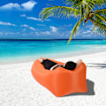 Miniatyrbild 1 av 2: Uppblåsbar sovsäck med bärväska Lazy Lounger sovsäng luft bärbar soffa för barn