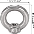 Miniatyrbild 5 av 5: 10 st lyftöglor M4 Honmutter 304 Rostfritt Stål Rund Form för Repfäste Pack (M4)