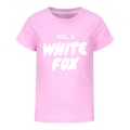 Miniatyrbild 1 av 3: Vit Tryck Räv Pojkar T-shirt Tecknade Toppar Tee Barn Pojkar Flickor T-shirts Barnkläder Sommar Kort Ärm Pink 140cm