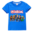 Miniatyrbild 1 av 3: Roblox Pojkar T-shirt Tecknade Toppar Tee Barn Pojkar Flickor T-shirts Barnkläder Sommar Kortärmad Dark Blue 140cm