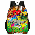 Miniatyrbild 1 av 7: Barn Pojkar Flickor Fotboll VM CR7 Ronaldo Ryggsäck Studenter Skolväska Reseryggsäck D 29*16*42cm