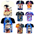 Miniatyrbild 3 av 4: Dragon Ball Pojkar T-shirt Tecknade Toppar Tee Barn Pojkar Flickor T-shirts Barnkläder Sommar Kortärmad #2 140cm